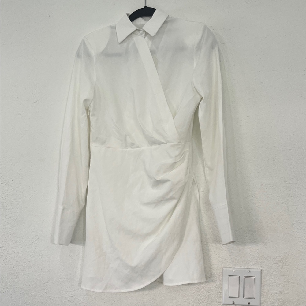 Elegant White Wrap Dress